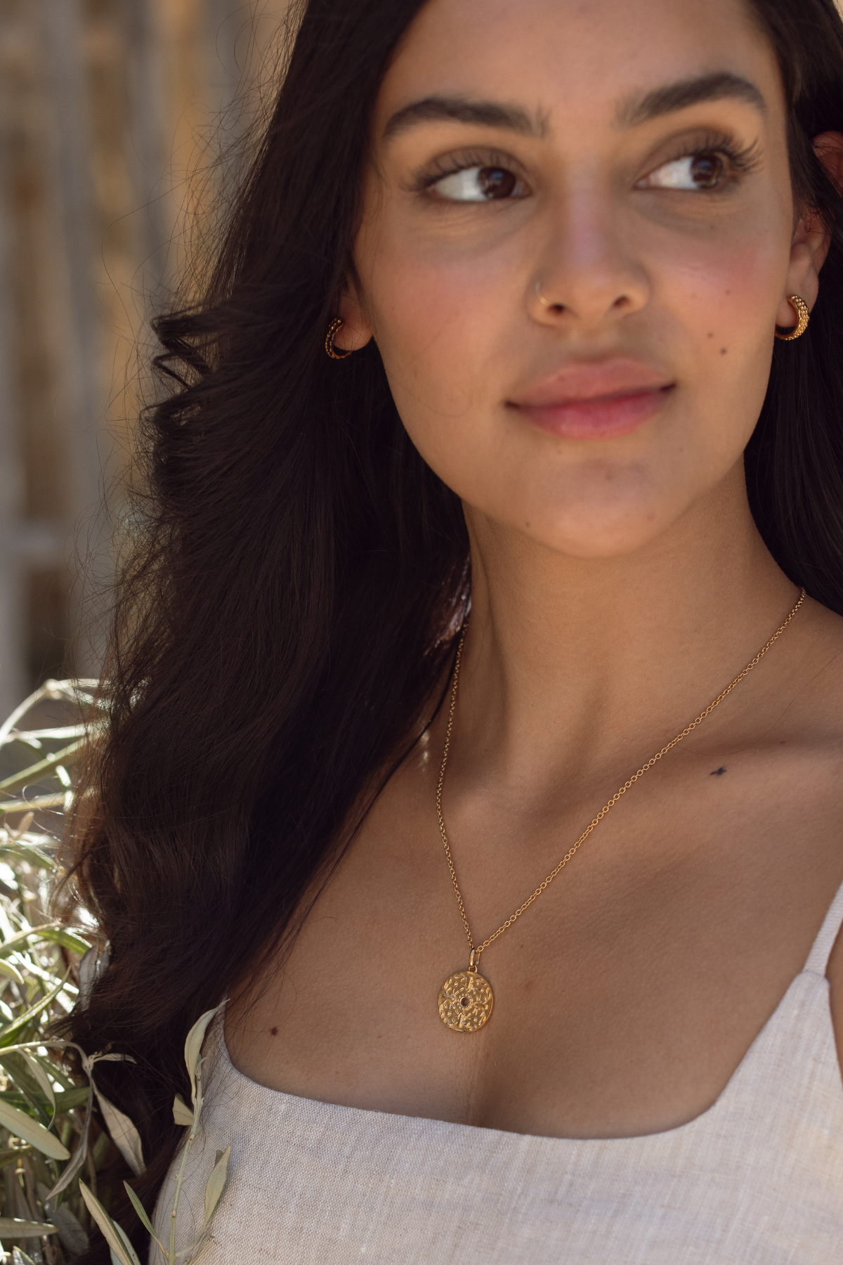 Olive Tree Coin Necklace